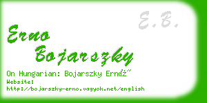 erno bojarszky business card